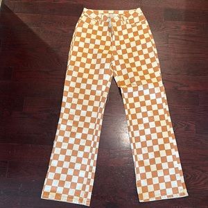 Never worn nectar size M checkered board pants